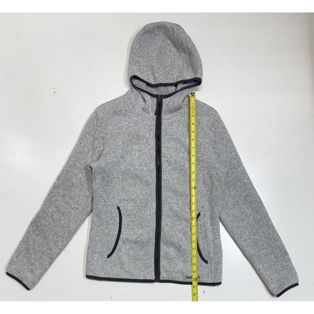 Women's Marmot Hooded Fleece Full Zip. Light Grey: Size Medium
